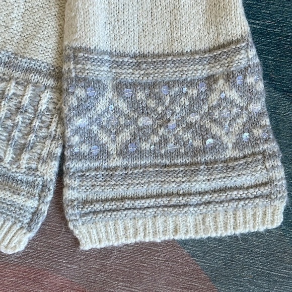 American Eagle Fair Isle Snowflake Knit Winter Scarf - Picture 5 of 7